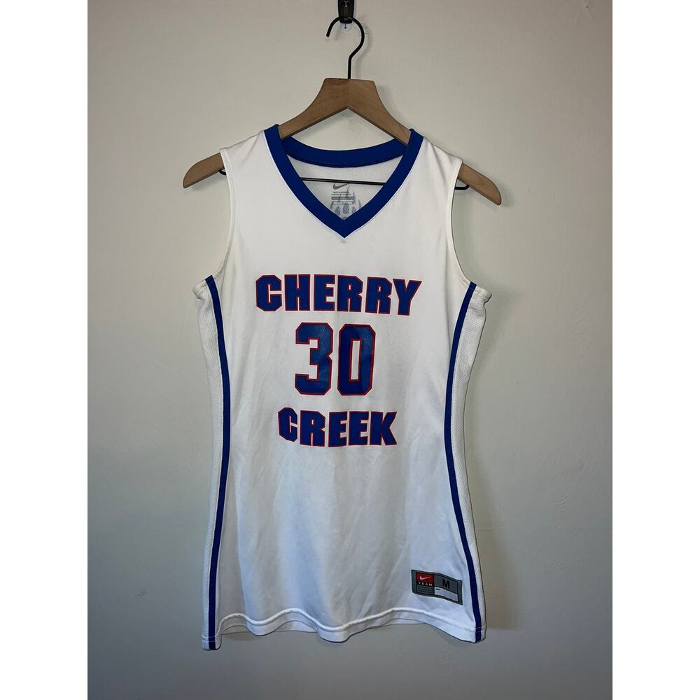 Y2K Nike Cherry Creek #30 White Basketball Jersey Active Top 2000s M